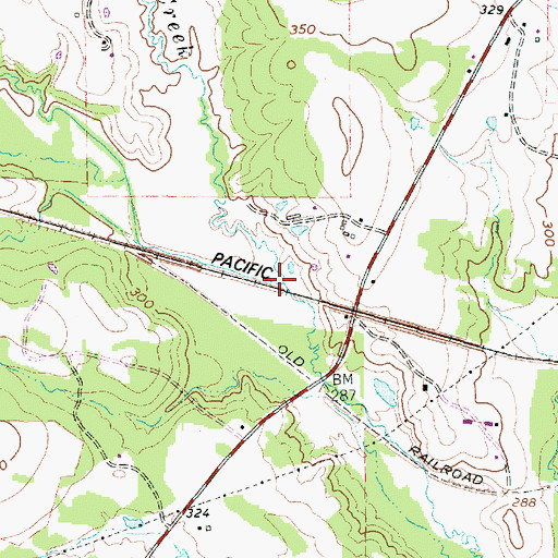 Topographic Map of Cold Water Creek, TX