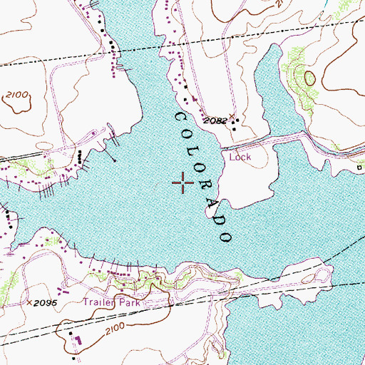 Topographic Map of Lake Colorado City, TX