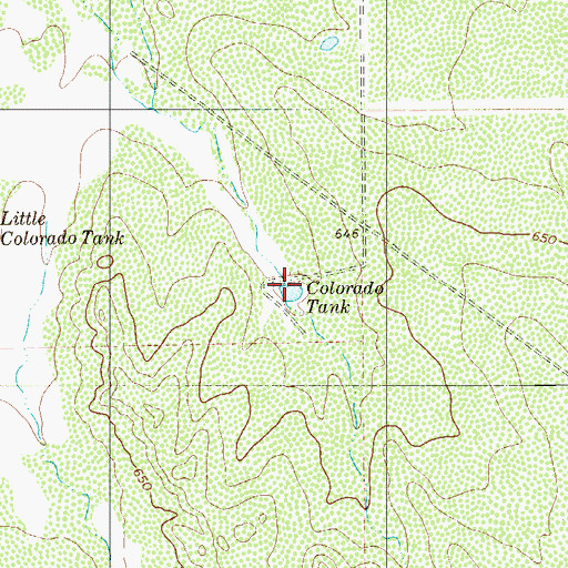 Topographic Map of Colorado Tank, TX
