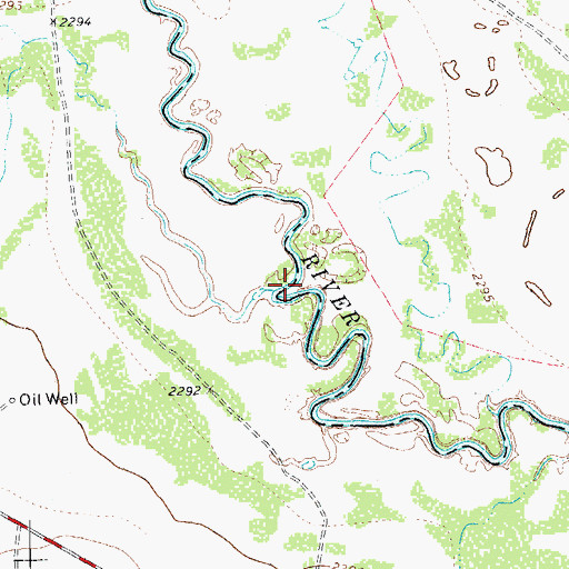 Topographic Map of Comanche Creek, TX