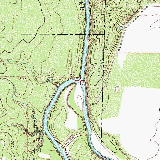 Topographic Map of Concho River, TX