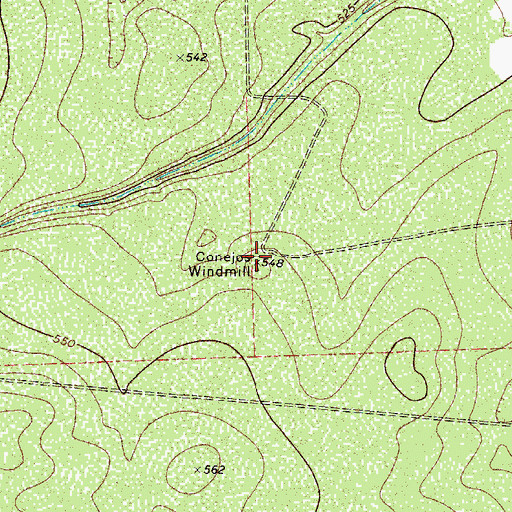 Topographic Map of Conejos Windmill, TX
