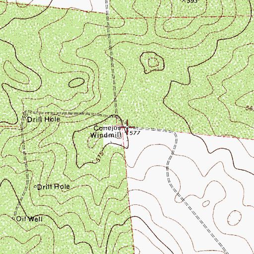 Topographic Map of Conejos Windmill, TX