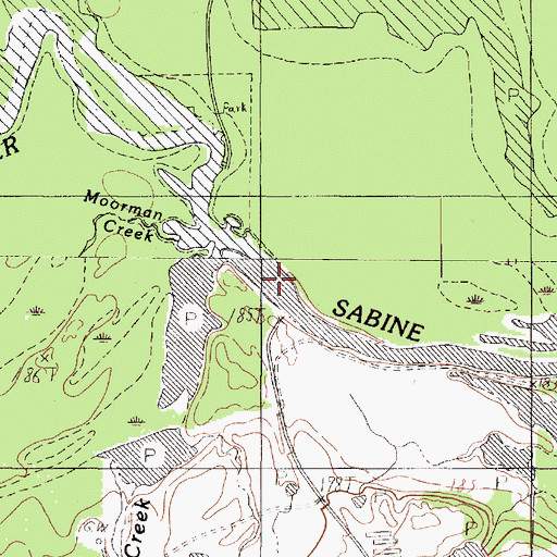Topographic Map of Connell Creek, TX