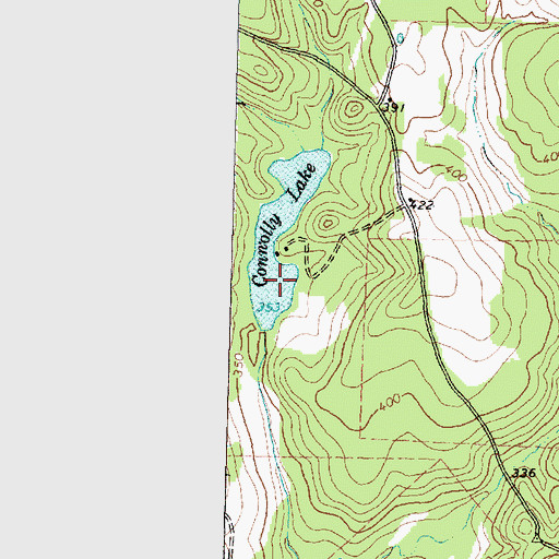 Topographic Map of Connolly Lake, TX