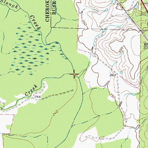 Topographic Map of Cooke Creek, TX