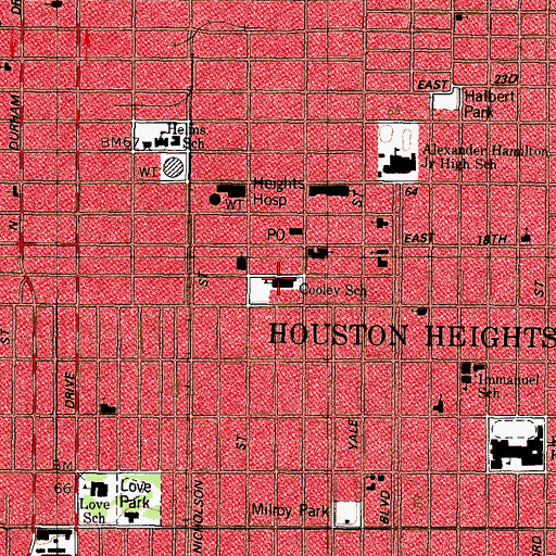 Topographic Map of Cooley School, TX