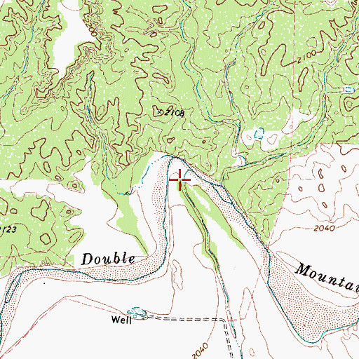 Topographic Map of Cooper Creek, TX