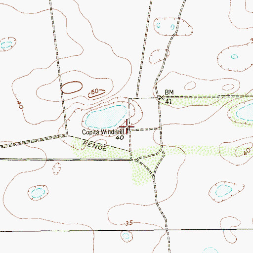 Topographic Map of Copita Windmill, TX