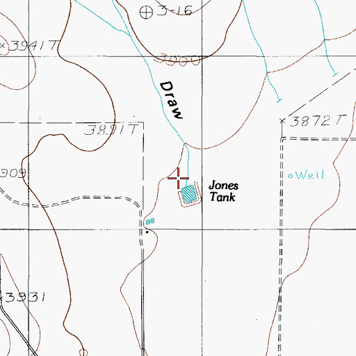 Topographic Map of Cornudas Draw, TX