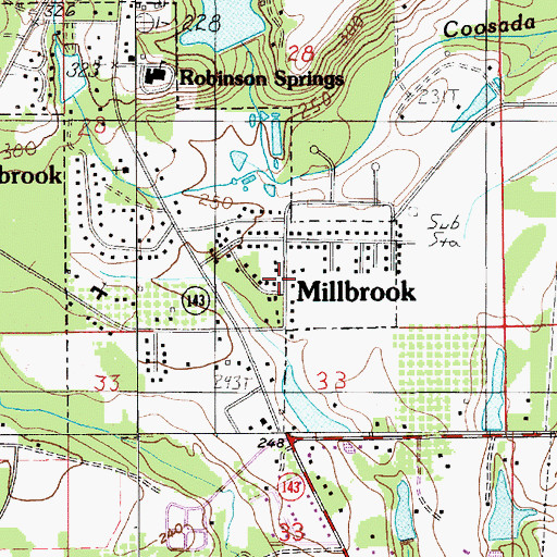 Topographic Map of Springdale, AL