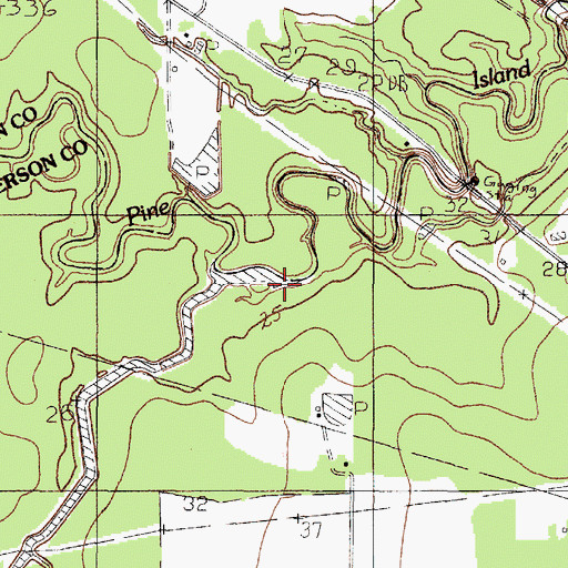 Topographic Map of Cotton Creek, TX