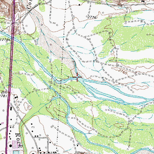 Topographic Map of Cottonwood Creek, TX