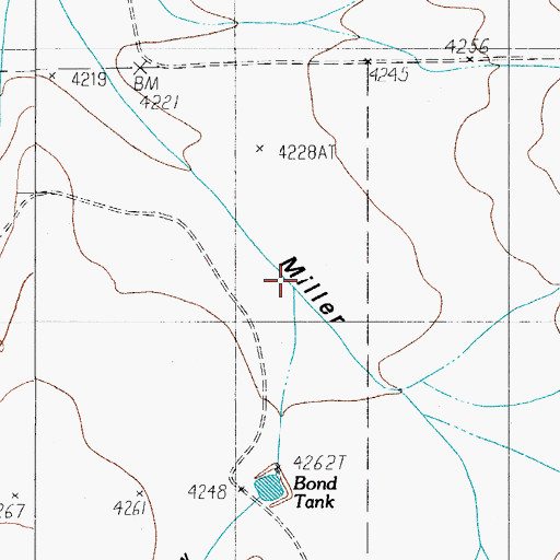 Topographic Map of Count Draw, TX