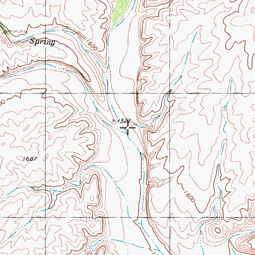 Topographic Map of Cow Creek, TX