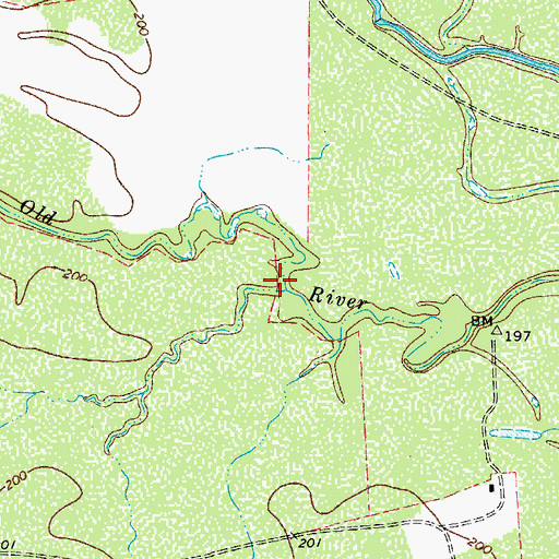 Topographic Map of Cow Creek, TX
