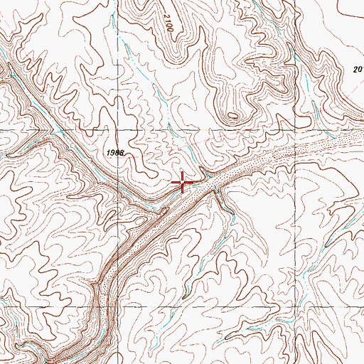 Topographic Map of Cow Creek, TX