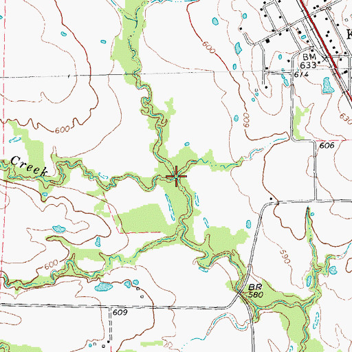 Topographic Map of Cowleech Creek, TX