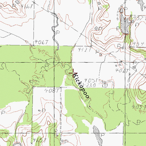 Topographic Map of Cream Level Creek, TX