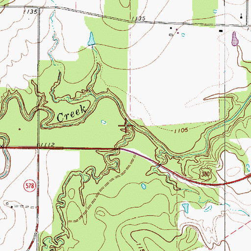 Topographic Map of Cribb Station Creek, TX