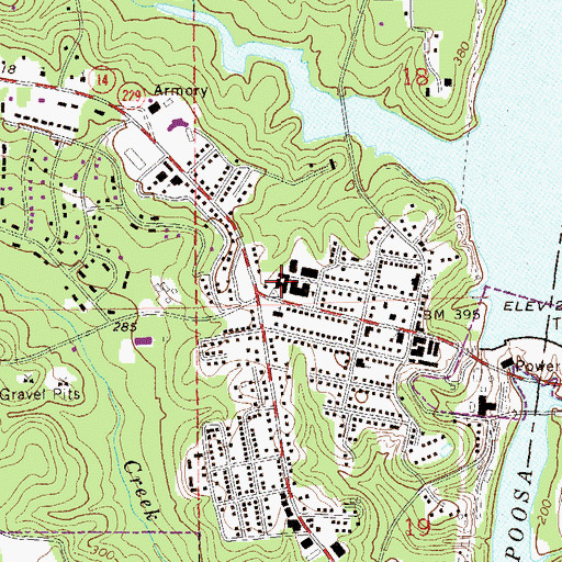 Topographic Map of Tallassee Elementary School, AL