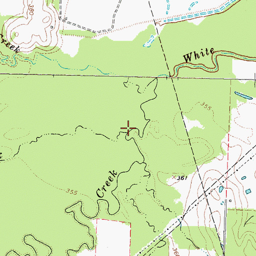 Topographic Map of Crosstimber Creek, TX