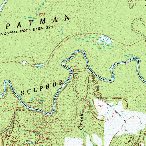 Topographic Map of Crow Creek, TX