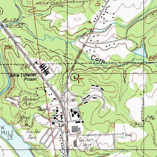 Topographic Map of Tarwater, AL