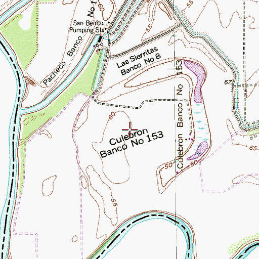 Topographic Map of Culebron Banco Number 153, TX