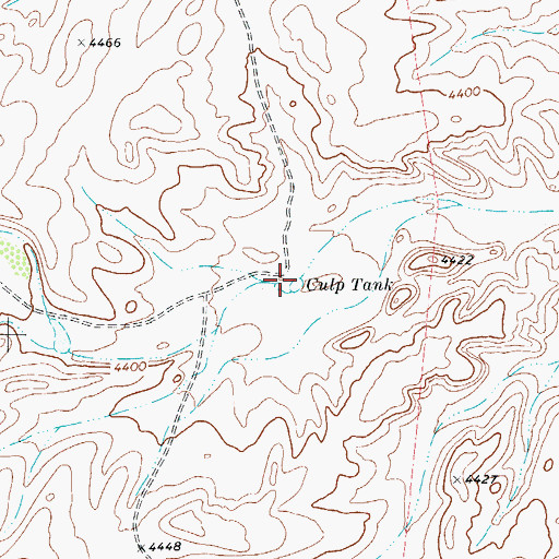 Topographic Map of Culp Tank, TX