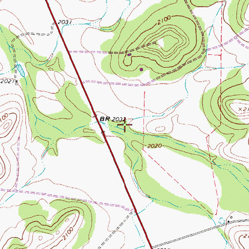 Topographic Map of Cusenbary Draw, TX