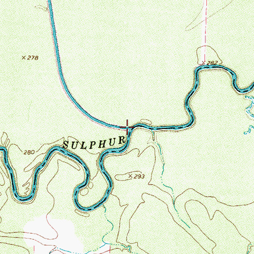 Topographic Map of Cuthand Creek, TX