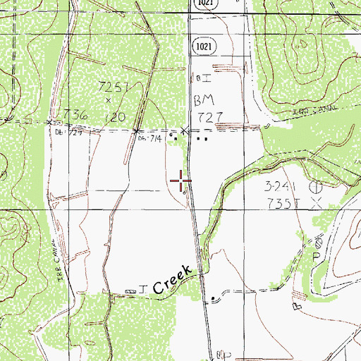 Topographic Map of D H Havin, TX