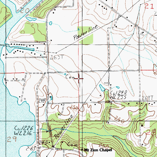 Topographic Map of Thrasher Cemetery, AL