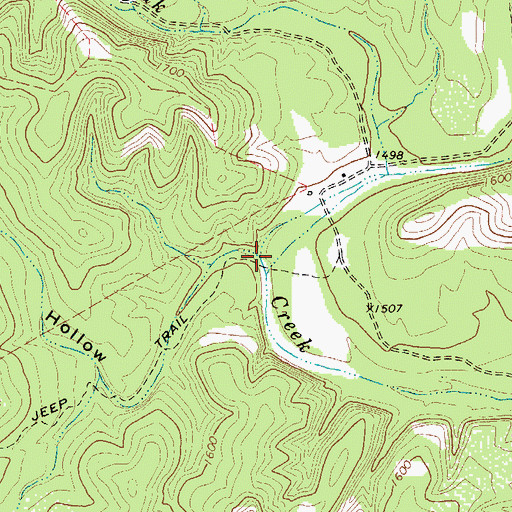 Topographic Map of Dead Pine Hollow, TX