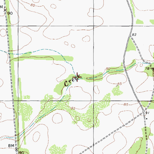 Topographic Map of Derramadero de Machos, TX