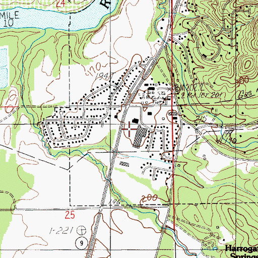 Topographic Map of Toulouse Shopping Center, AL