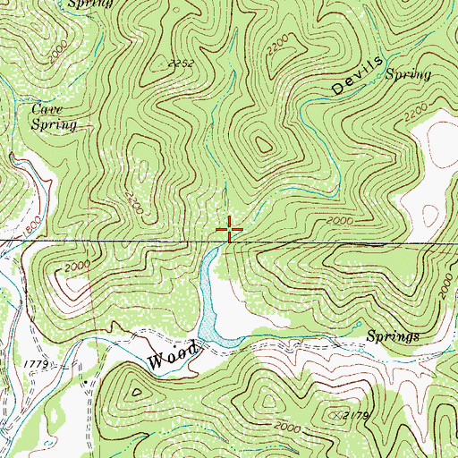 Topographic Map of Devils Canyon, TX