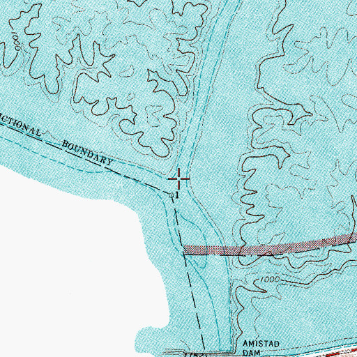 Topographic Map of Devils River, TX