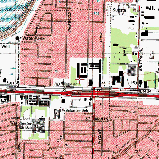 Topographic Map of Discalced Carmelite Monastery, TX