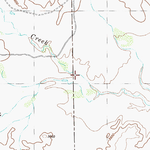 Topographic Map of Dogie Creek, TX