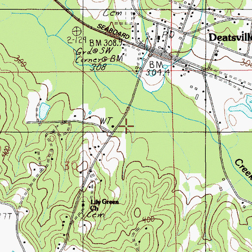 Topographic Map of Tuskpoka (historical), AL