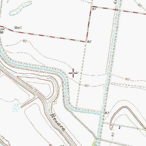 Topographic Map of Donna Main Canal, TX