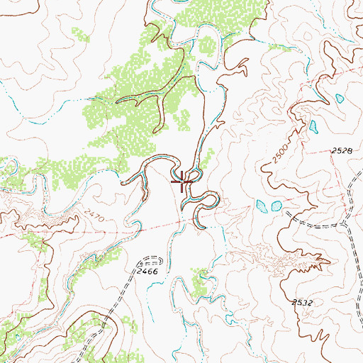 Topographic Map of Dorward Draw, TX