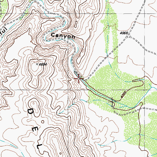 Topographic Map of Doubtful Canyon, TX