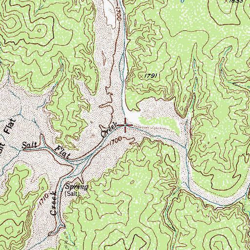 Topographic Map of Dove Creek, TX