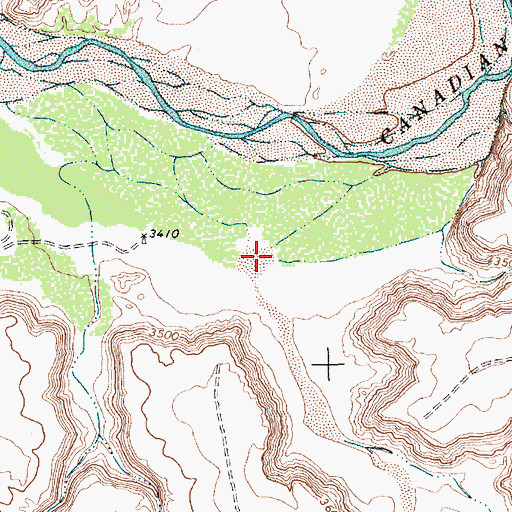 Topographic Map of Dripping Springs Creek, TX