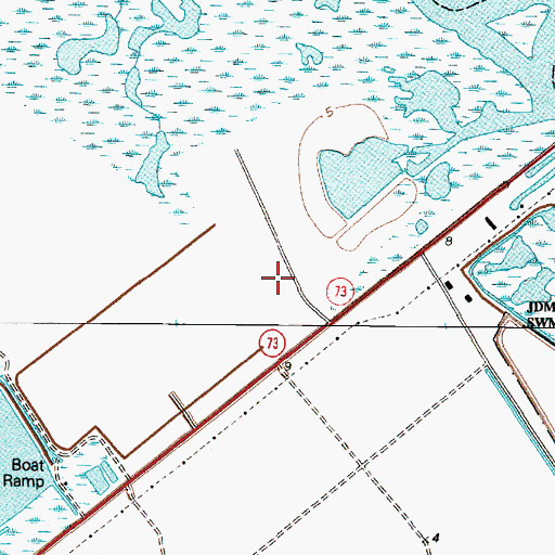 Topographic Map of Drummon Canal, TX