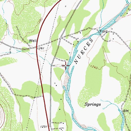 Topographic Map of Dry Creek, TX
