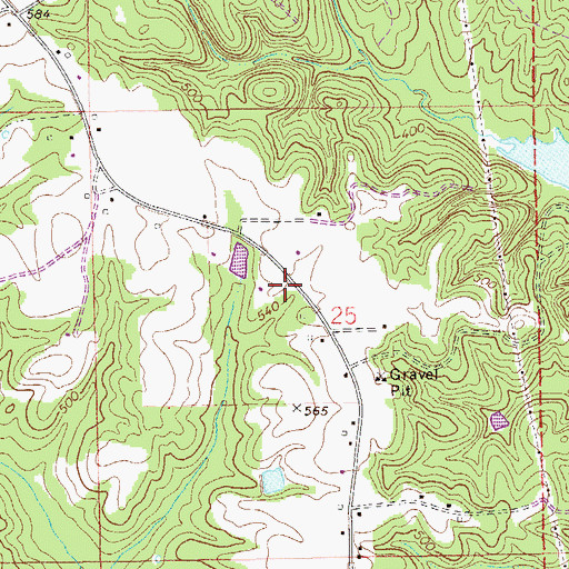 Topographic Map of Union School (historical), AL